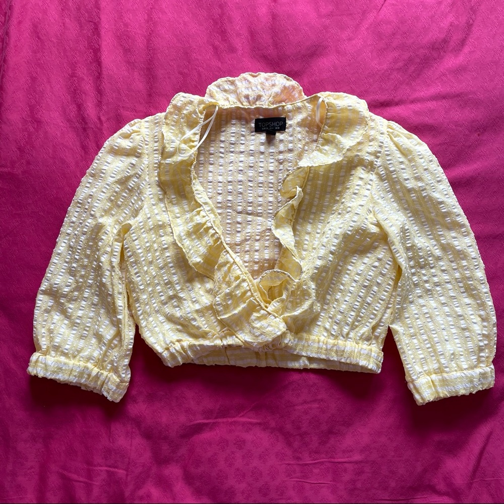 TOPSHOP Yellow Crop Top